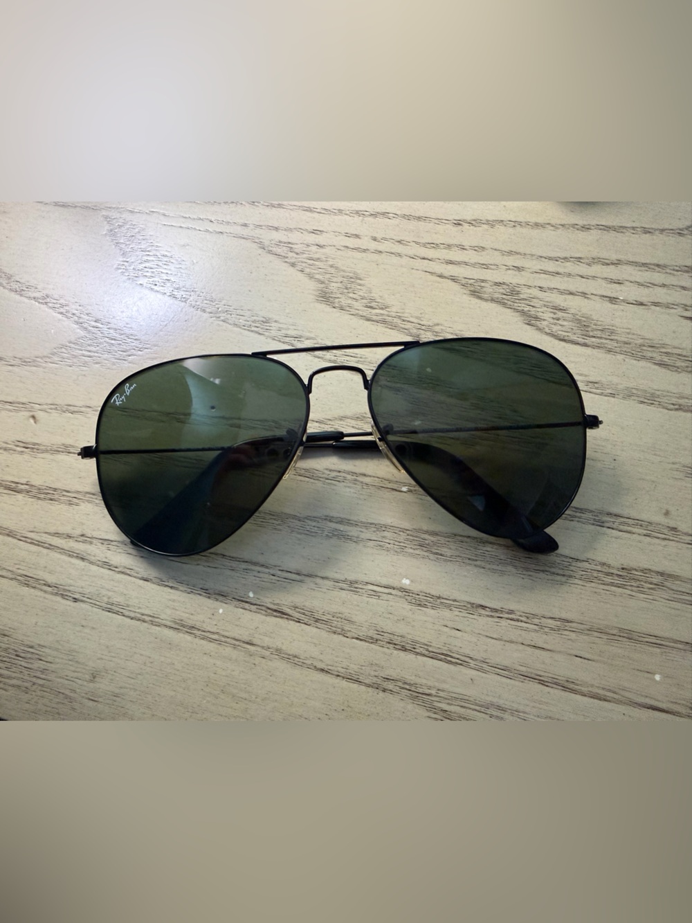 Ray-Ban Black aviator large sunglasses
